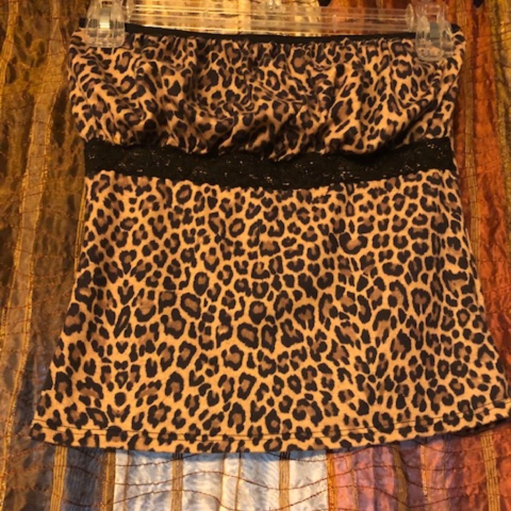 Leopard Print Tube Top